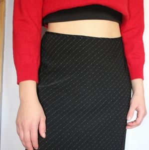 Black Dotted Line Skirt